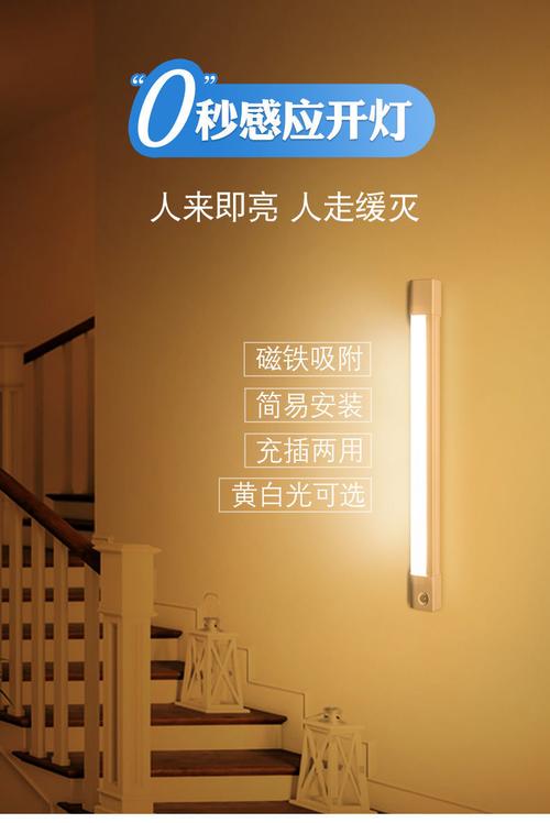 嵐兮冉智能感應小夜燈 自動聲光控，可充電的家用過道照明神器
